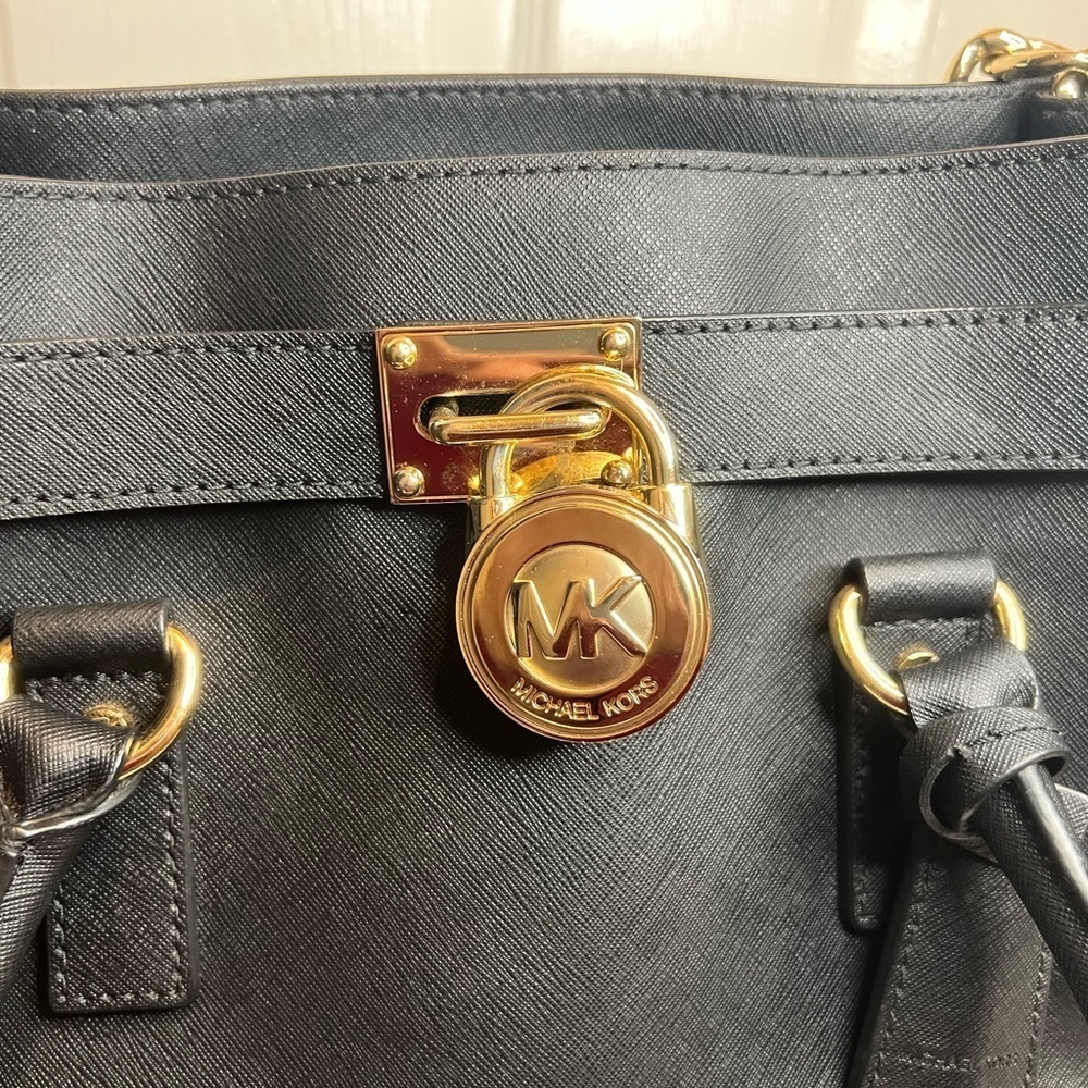 MICHAEL KORS HAMILTON LEATHER SATCHEL - Picture 14 of 15